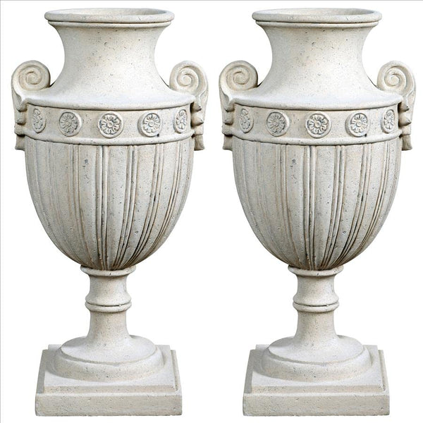 Emperor Roman-Style Architectural Garden Urn Set of Two