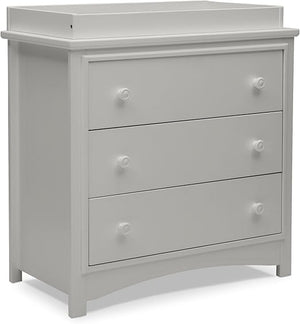 3-Drawer Dresser with Changing Top and Interlocking Drawers
