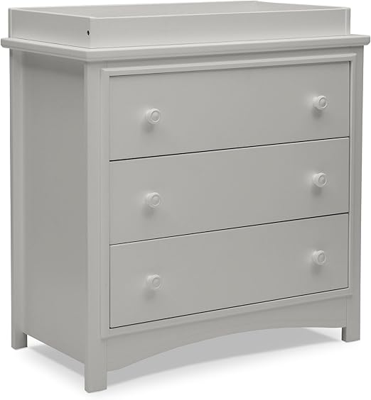 3-Drawer Dresser with Changing Top and Interlocking Drawers