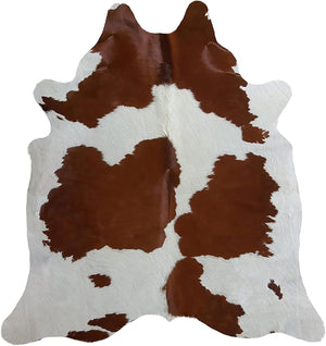 Brown & White Cowhide Area Rug