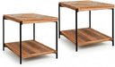 Solid Fir Wood Living Room Table Set with TV Stand