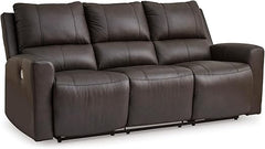 Power Reclining Sofa with USB Ports – Dark Brown