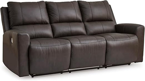 Power Reclining Sofa with USB Ports – Dark Brown