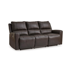 Power Reclining Sofa with USB Ports – Dark Brown