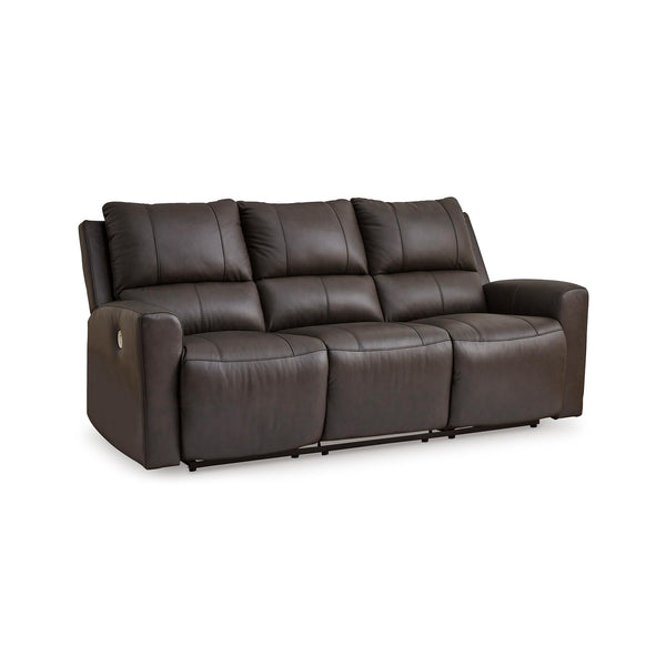 Power Reclining Sofa with USB Ports – Dark Brown