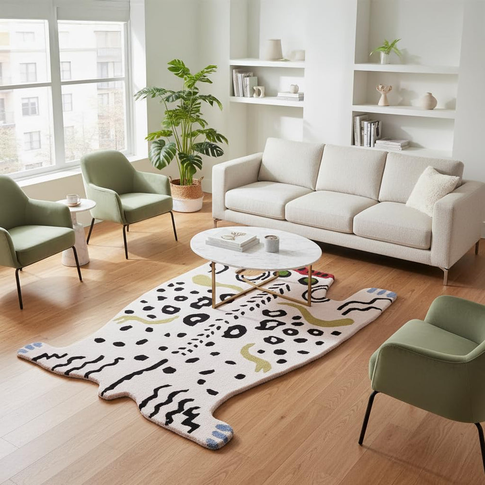 Handmade Tibetan Tiger Wool Area Rug