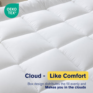 2-Inch Cooling Cotton Mattress Topper with Down Alternative Fill & No-Slip Design