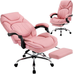 Ergonomic Reclining Office Chair with Footrest