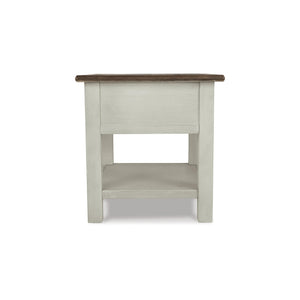 Farmhouse End Table with Drawer and Lower Shelf