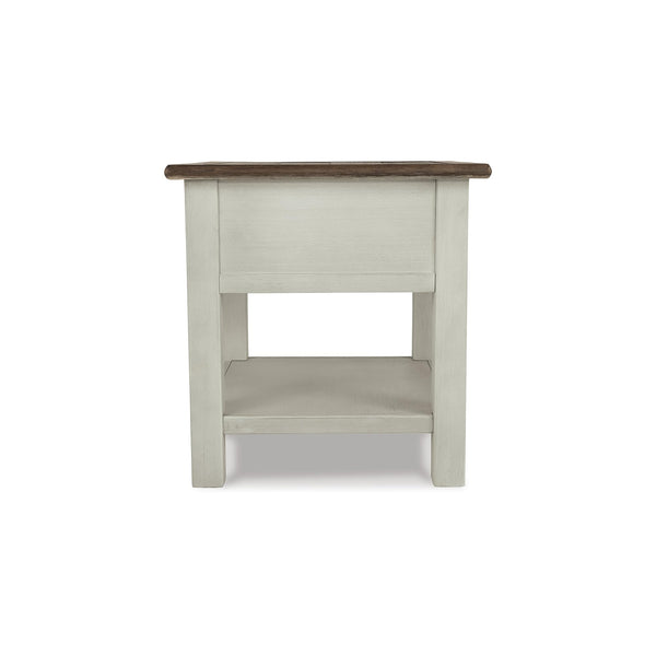 Farmhouse End Table with Drawer and Lower Shelf