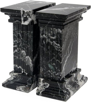 Marble Bookends Set – Hand Carved, Polished Stone with Non-Slip Base
