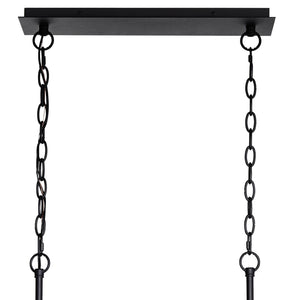8-Light Crystal Rectangular Pendant Chandelier
