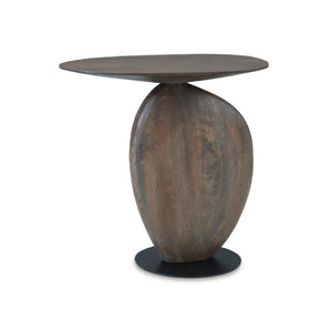 Signature Design by Ashley Cormmet Industrial Accent Table with Metal Base, Dark Brown & Black