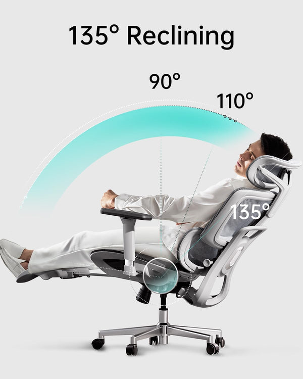 High Back Ergonomic Mesh Office Chair with 3D Armrests & Adjustable Lumbar Support