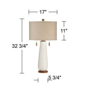 Mid-Century Modern Ceramic Table Lamps, Set of 2