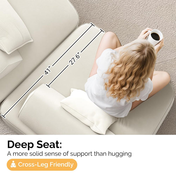 Oversized Modular Sectional Sofa with Removable Backrests & Deep Seat