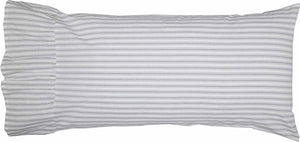 King Size Pillow Shams Set of 2 – Cotton Ticking Stripe Ruffle Pillow Covers