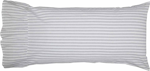 King Size Pillow Shams Set of 2 – Cotton Ticking Stripe Ruffle Pillow Covers