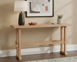 59" Solid Wood Console Table – Farmhouse Entryway & Sofa Table
