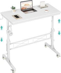 Adjustable Height Rolling Laptop Desk with Wheels
