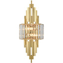 Modern Crystal Wall Sconce 2-Light Gold