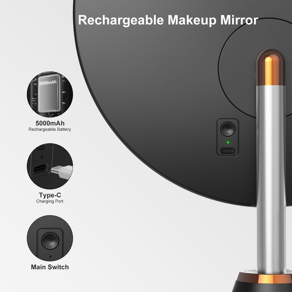 LED Makeup Mirror with Lights & 10x Magnification