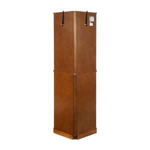 Lighted Corner Curio Cabinet with Glass Doors & Adjustable Shelves