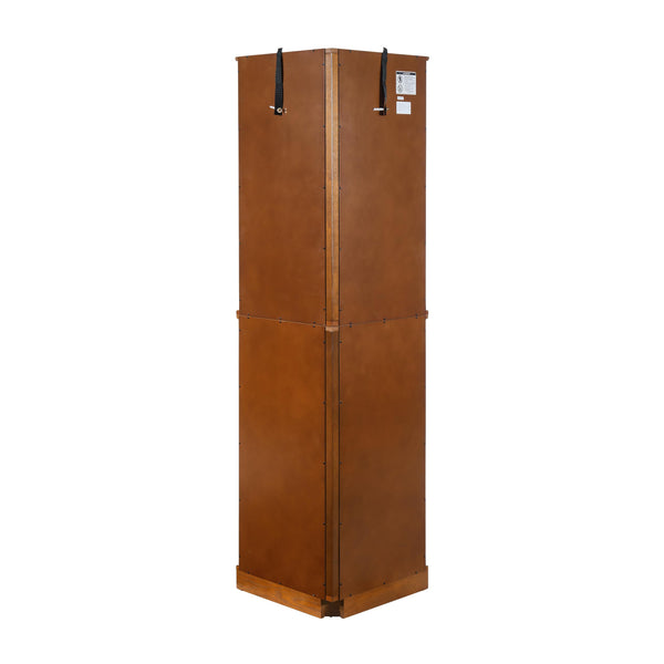 Lighted Corner Curio Cabinet with Glass Doors & Adjustable Shelves