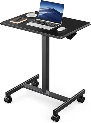 Mobile Height-Adjustable Standing Desk with Wheels