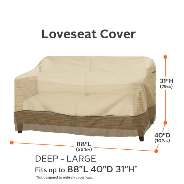 Deep Seated Patio Sofa & Loveseat Cover