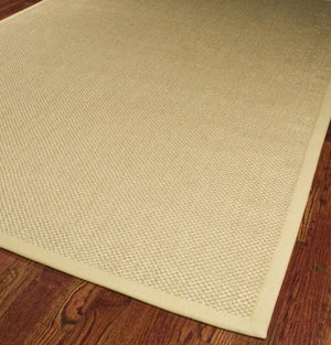 Natural Fiber Sisal Area Rug 3x5 with Fabric Border