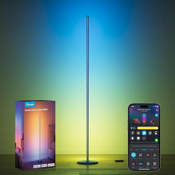 RGBIC Smart LED Floor Lamp with Music Sync, 1000lm