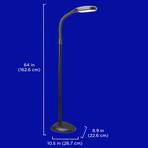 Full Spectrum LED Gooseneck Floor Lamp with Adjustable Brightness