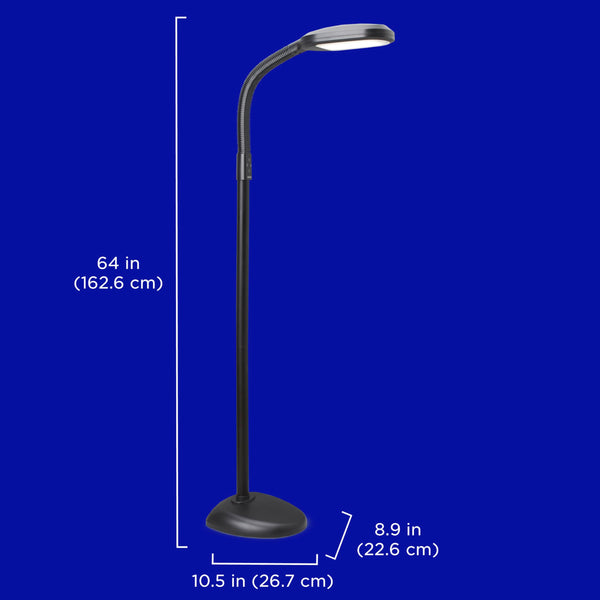 Full Spectrum LED Gooseneck Floor Lamp with Adjustable Brightness