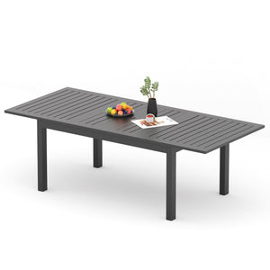 Expandable Aluminum Outdoor Dining Table 6-10 Person