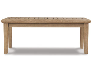 Eucalyptus Wood Outdoor Coffee Table & End Table