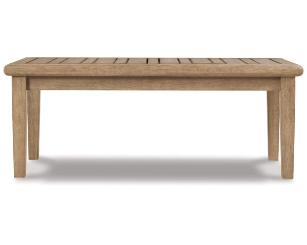 Eucalyptus Wood Outdoor Coffee Table & End Table