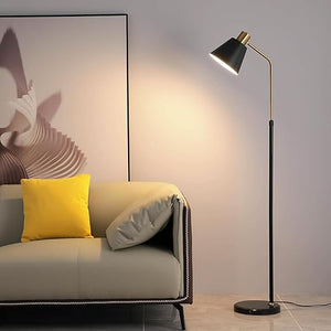 Gold Brass Adjustable LED Floor Lamp