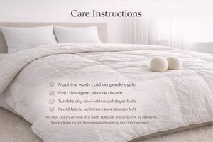 Wool & Microfiber All Season Comforter – 300TC Cotton Cover