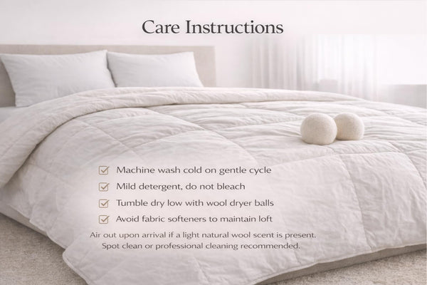 Wool & Microfiber All Season Comforter – 300TC Cotton Cover