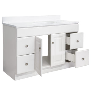 49-Inch Bathroom Vanity with Cultured Marble Top
