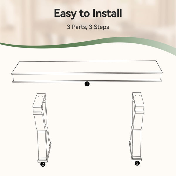 63" Farmhouse X-Leg Console Table