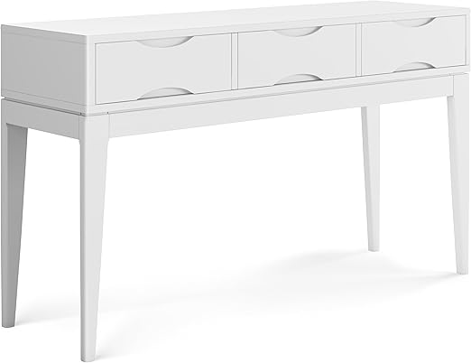 Mid-Century Console Table with 3 Drawers – 54" Solid Hardwood Sofa Table