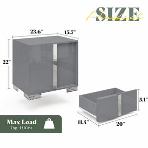 3-Piece Bedroom Set with 6-Drawer Dresser & 2 Nightstands, Grey