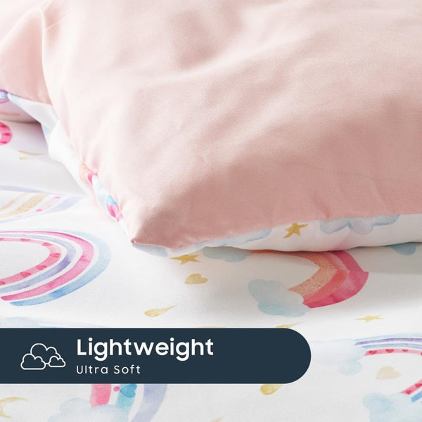 Rainbow Comforter Set for Girls – Twin 5-Piece Bed in a Bag