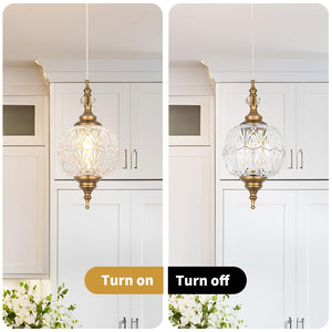 G9 Pendant Light Set of 2 – Glass Shade Adjustable Hanging Light
