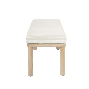 Upholstered Accent Bench with Wood Legs
