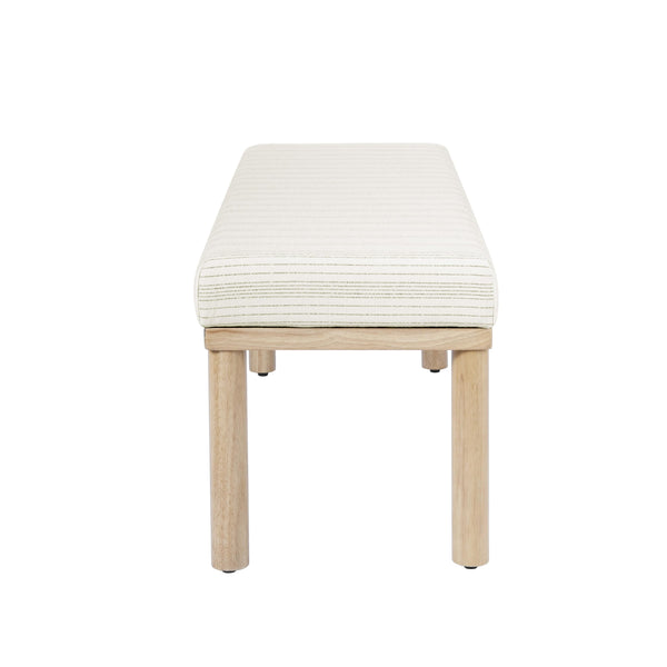 Upholstered Accent Bench with Wood Legs