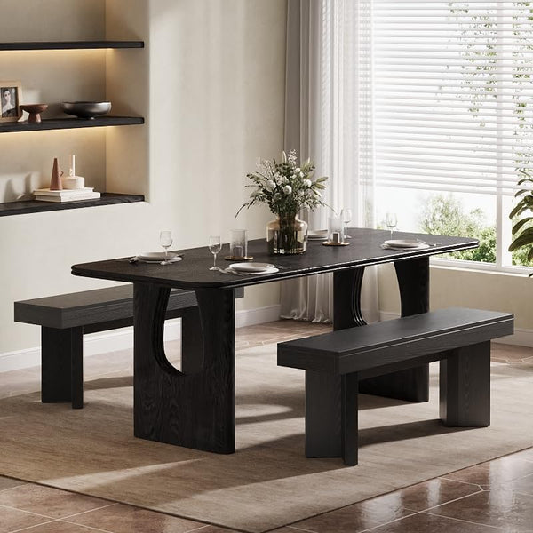 47" Farmhouse Wooden Dining Bench