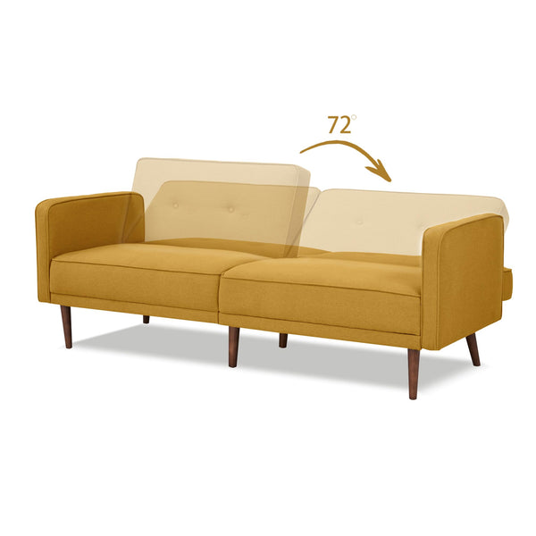 Convertible Sofa Bed with Adjustable Back – 76" Wide Sleeper Sofa